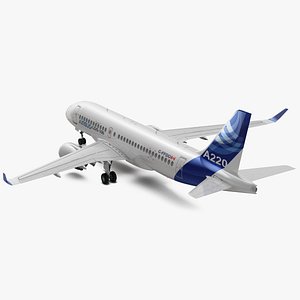 airbus a220 100 simple 3D model