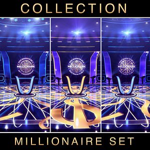 Millionaire TV Studio Modern Set Collecion 3D 3D