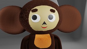 Cheburashka Russian toy Low-poly