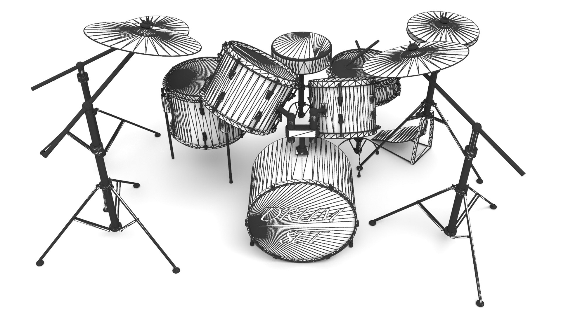 3D Model Drum Set - TurboSquid 1761170