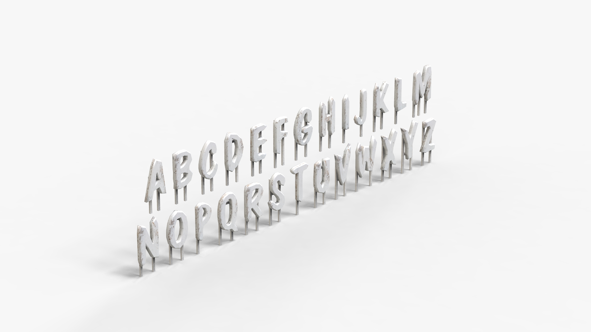 Alphabet Sign 3D Model - TurboSquid 1986137
