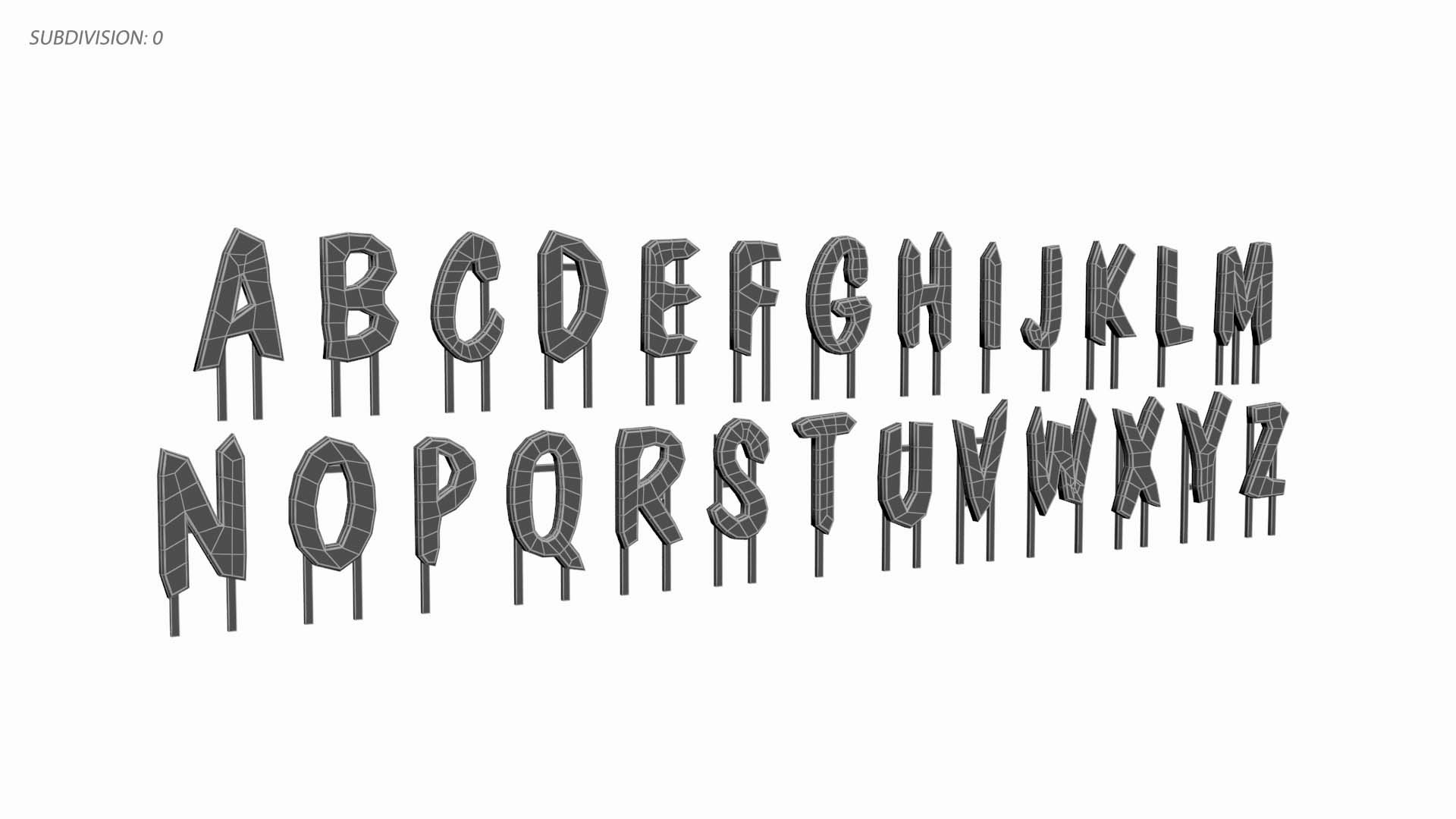 Alphabet Sign 3D Model - TurboSquid 1986137