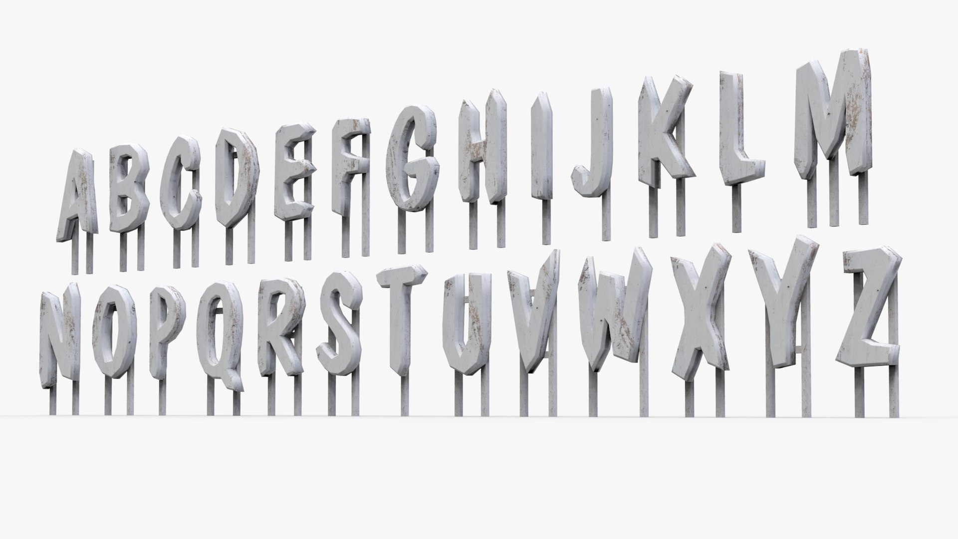 Alphabet Sign 3D Model - TurboSquid 1986137