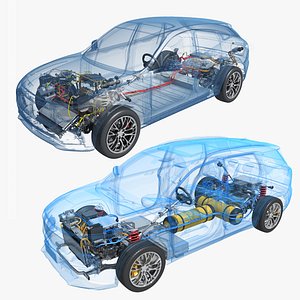 3D model Electric and Hydrogen  Chassis Collection