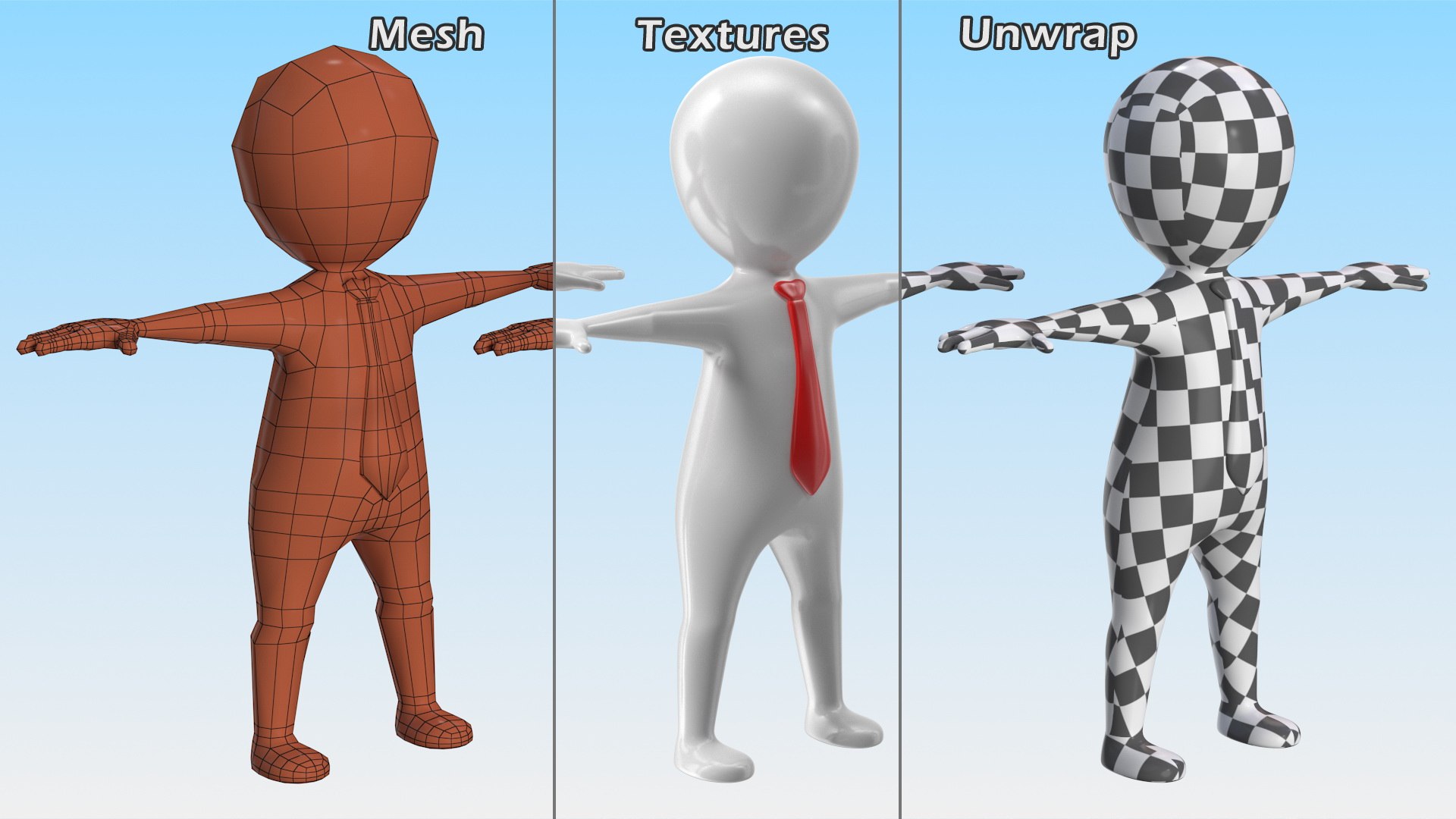 Waving Stickman With Red Tie 3D Model $29 - .3ds .blend .c4d .fbx .max .ma  .lxo .obj .usdz .gltf .upk .unitypackage - Free3D