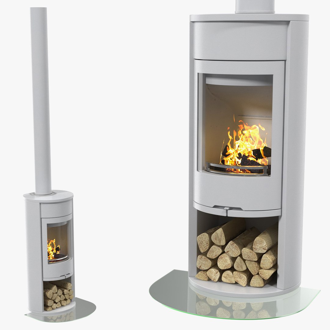 Modern Wood Burning Stove Generic 3D model preview