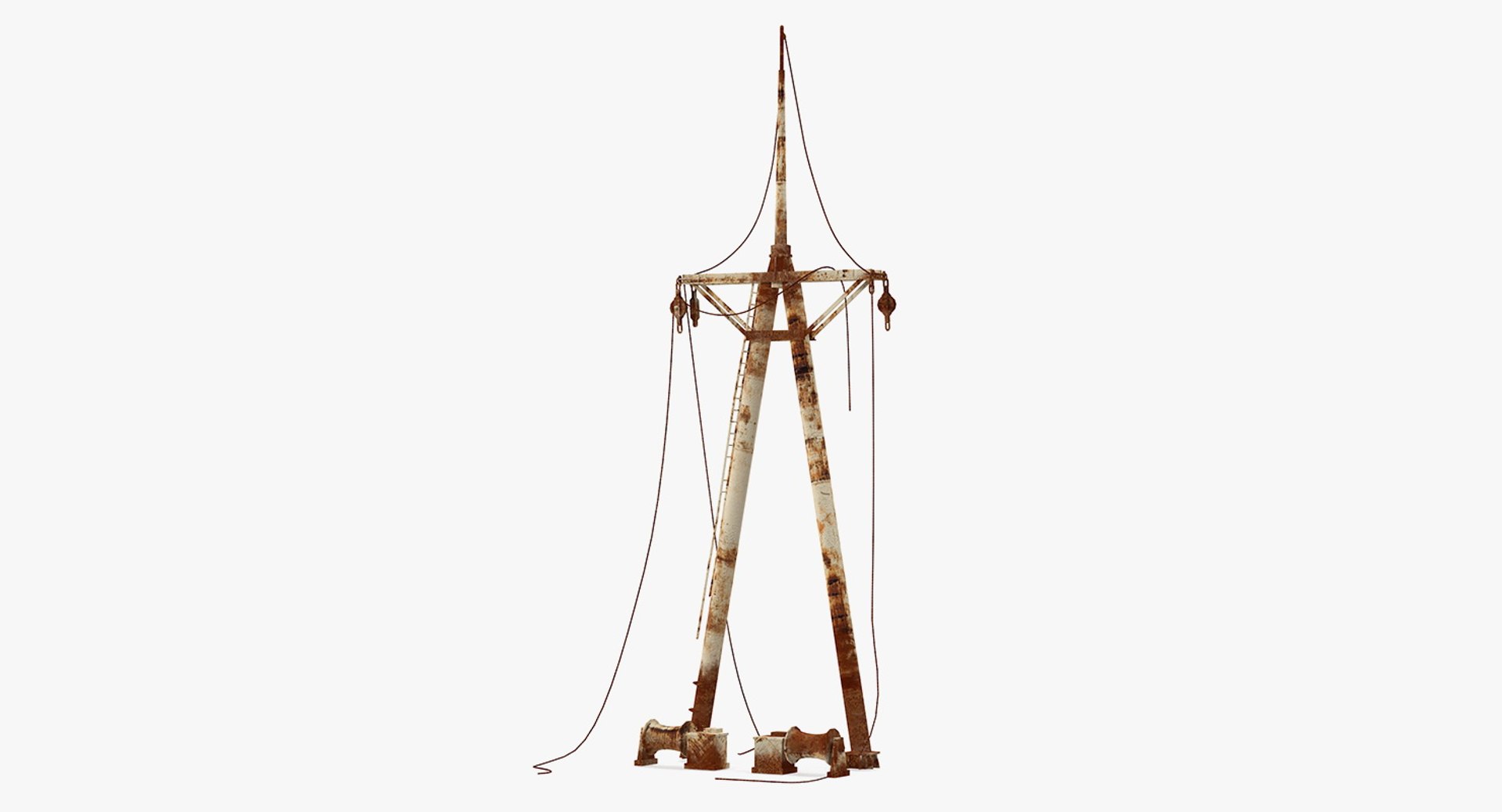Old Rusty Mast 3D model preview