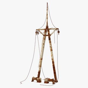 old rusty mast rusted 3D model