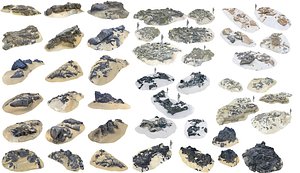 Coastal  Desert Environment Mega Pack 3D model