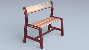 IKEA CHILDRENS BENCH YPPERLIG BEECH DARK RED