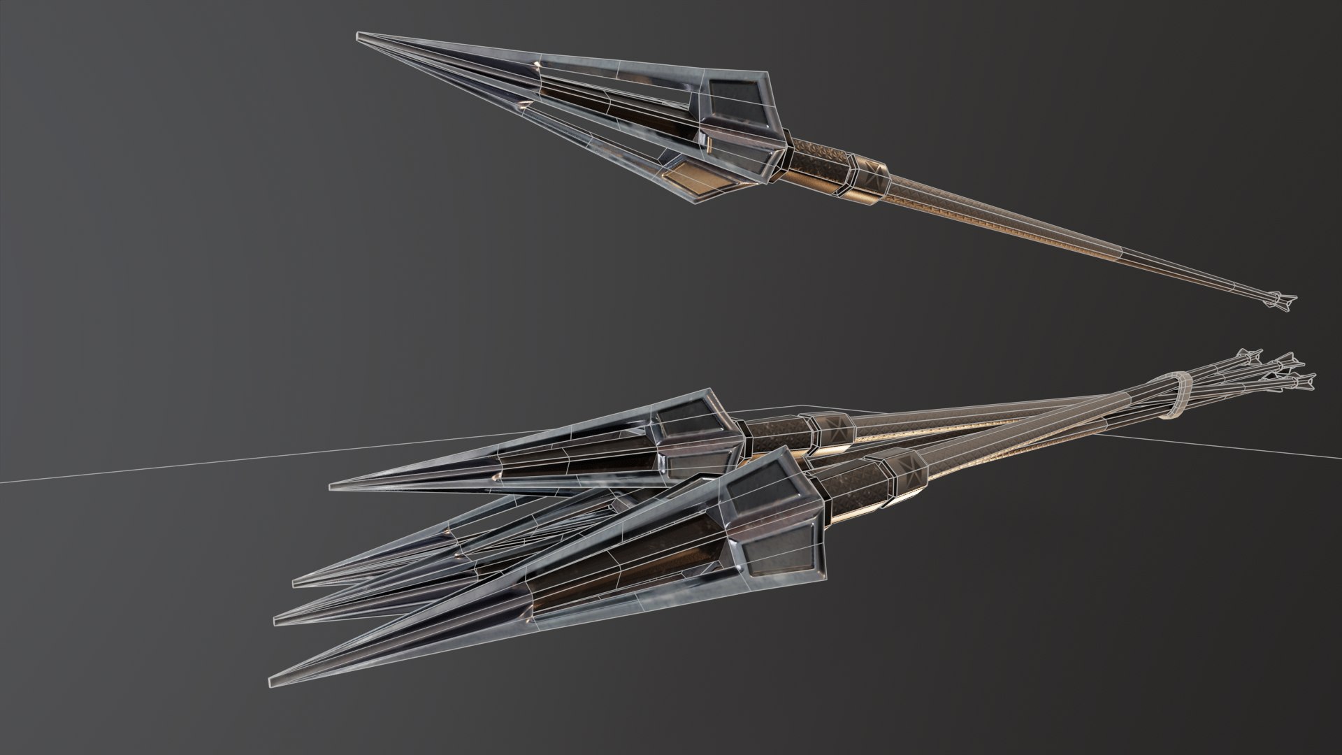 3D Sci-Fi Arrows Model - TurboSquid 2279160