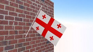 Flag of Georgia 3D model