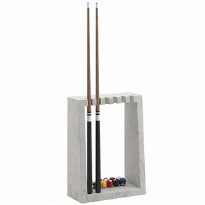 3D model billiard stick rack 02