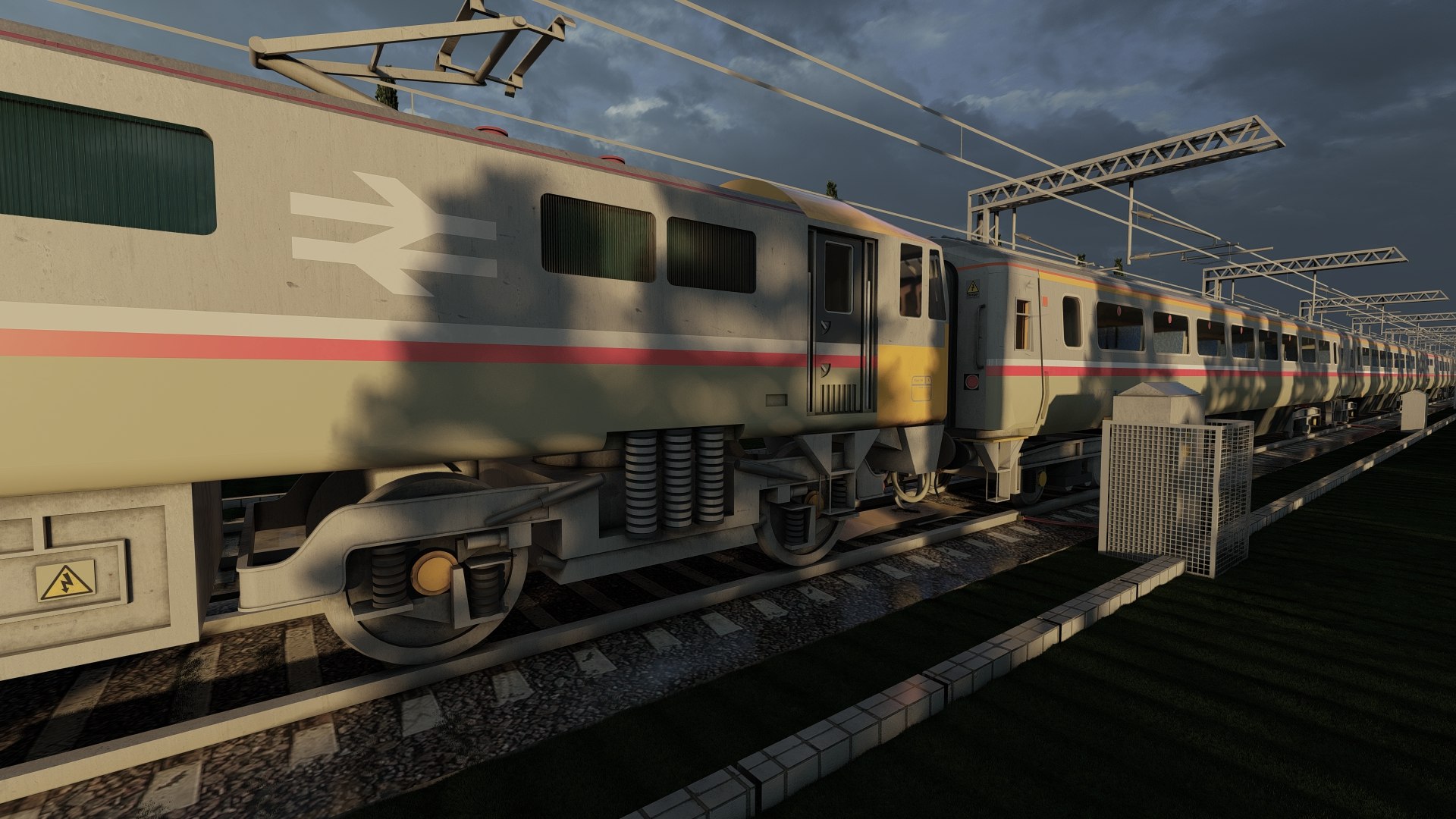 British Rail Class With Coaches 3D - TurboSquid 2278553