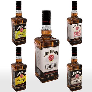 jim beam 70cl bottle 3D