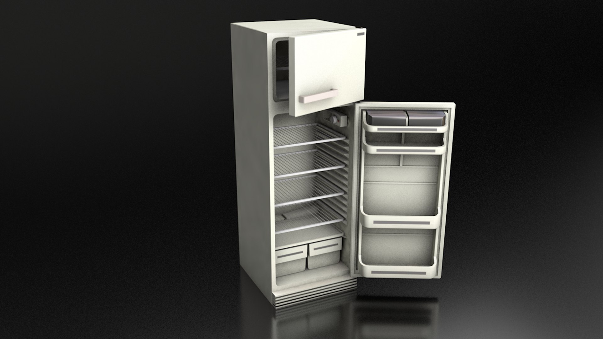 Vintage refrigerator 3D model - TurboSquid 1370360