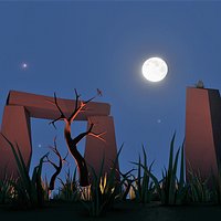 Low-poly British Stonehenge UK