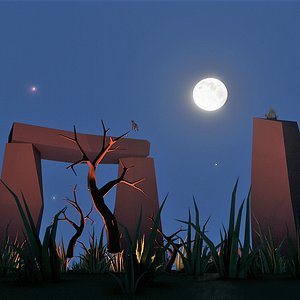 Low-poly British Stonehenge UK