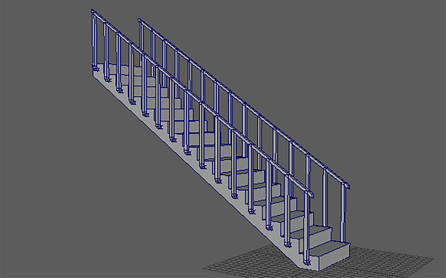 Stairs Polygons Materials Model - TurboSquid 1530312