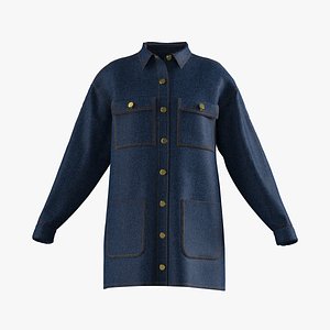 Female denim dress model