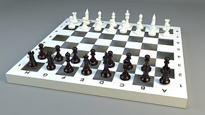 3D Chess set plastic