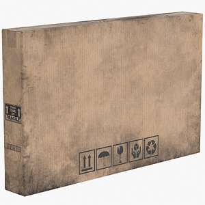 Cardboard Box 7 Worn Closed