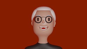 3D old man character