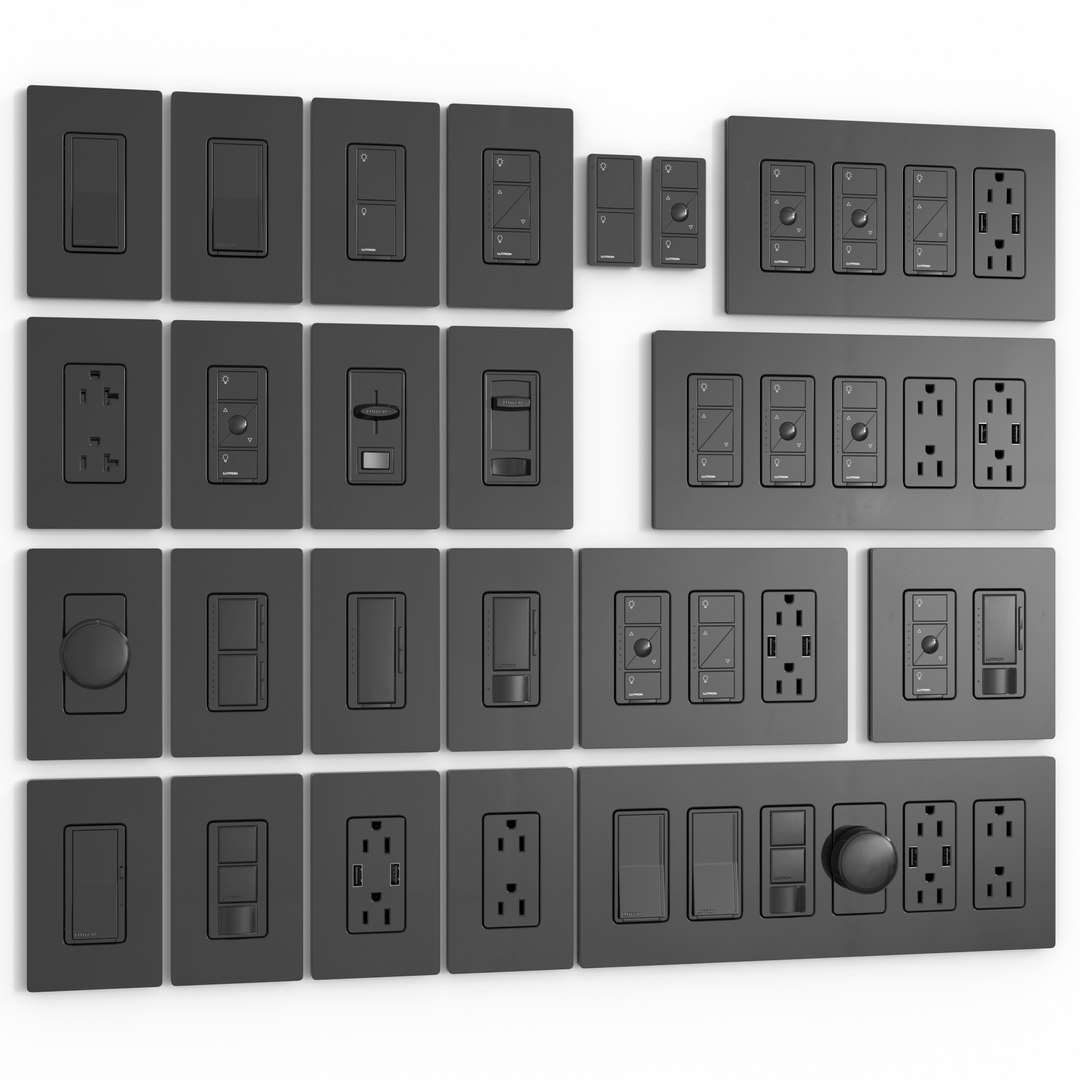 Lutron US Switches And Sockets Model - TurboSquid 2093295