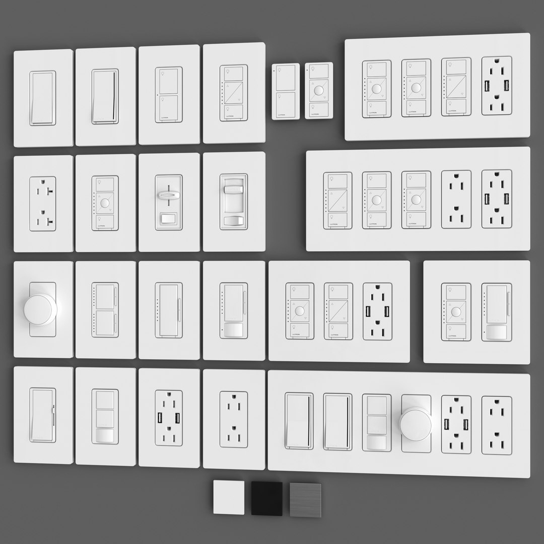 Lutron US Switches And Sockets Model - TurboSquid 2093295