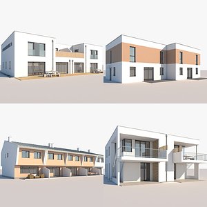 3D apartment buildings model