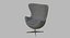 Egg chair gray