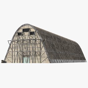 3D Old Zeppelin Hangar model