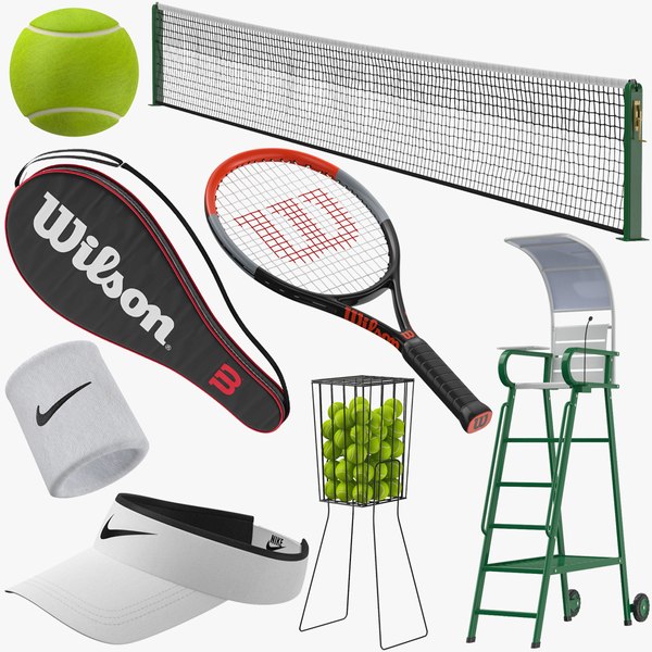 Tennis Sport Equipment Collection 3D model