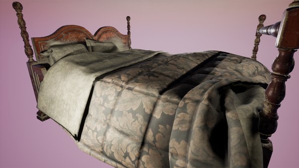 Old Bed - PBR - Textured | 3D model