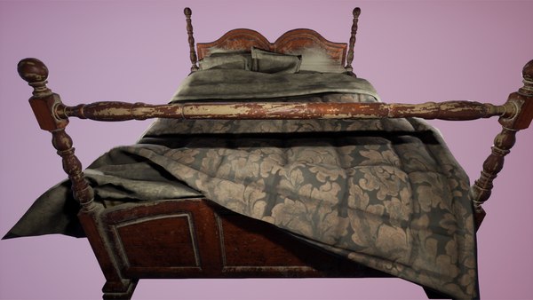 Old Bed - PBR - Textured | 3D model