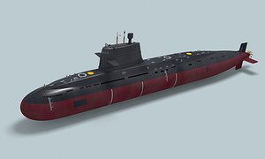 type 093 chinese submarine 3D model