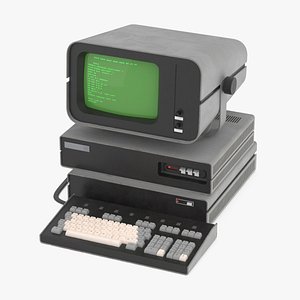 Vintage Personal Computer with Monitor and Keyboard