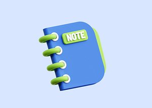 Note Book 3D Illustration 3D model