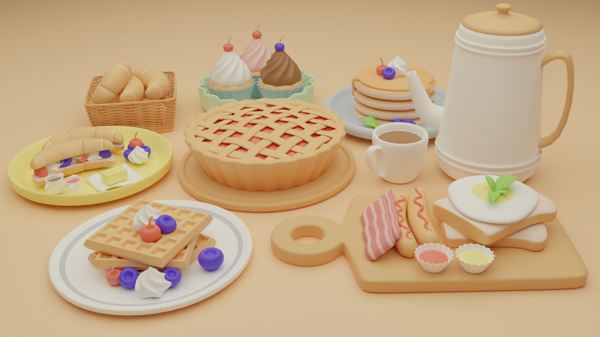 Breakfast 3D model - TurboSquid 1972508