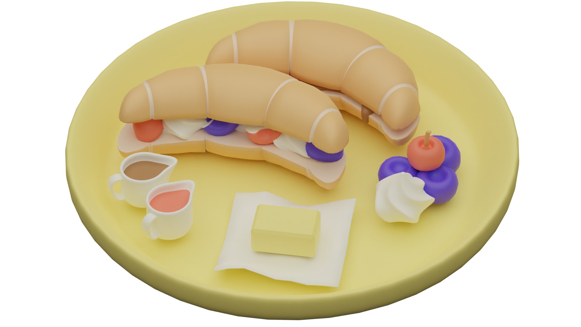 Breakfast 3D model https://p.turbosquid.com/ts-thumb/FE/QcYeoT/nC/croissant1/png/1665719707/1920x1080/fit_q87/1d322369ad806260f37c3d41d3e3c14c61837894/croissant1.jpg