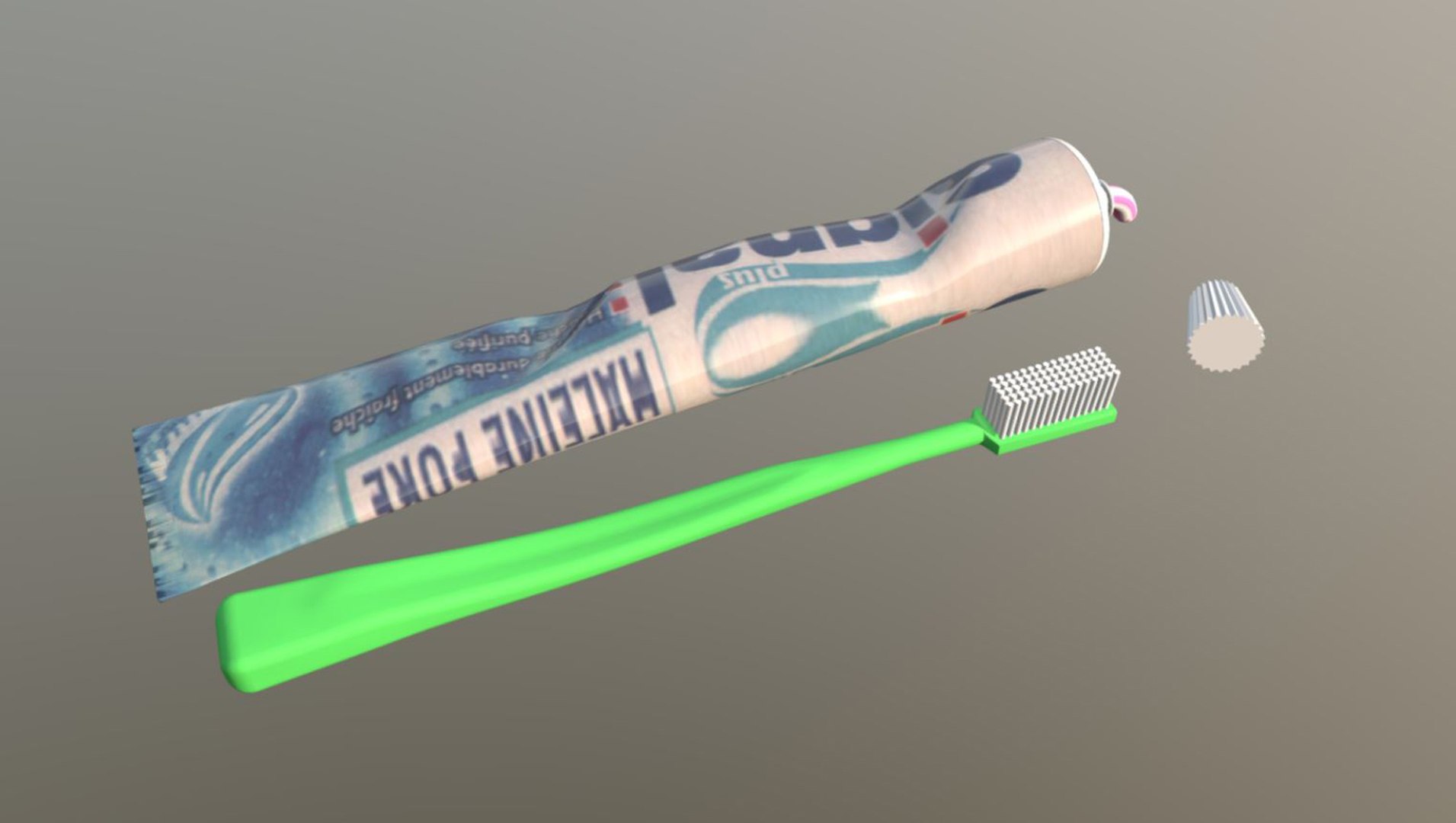 3D Tooth Brush And Toothpaste - TurboSquid 2334245