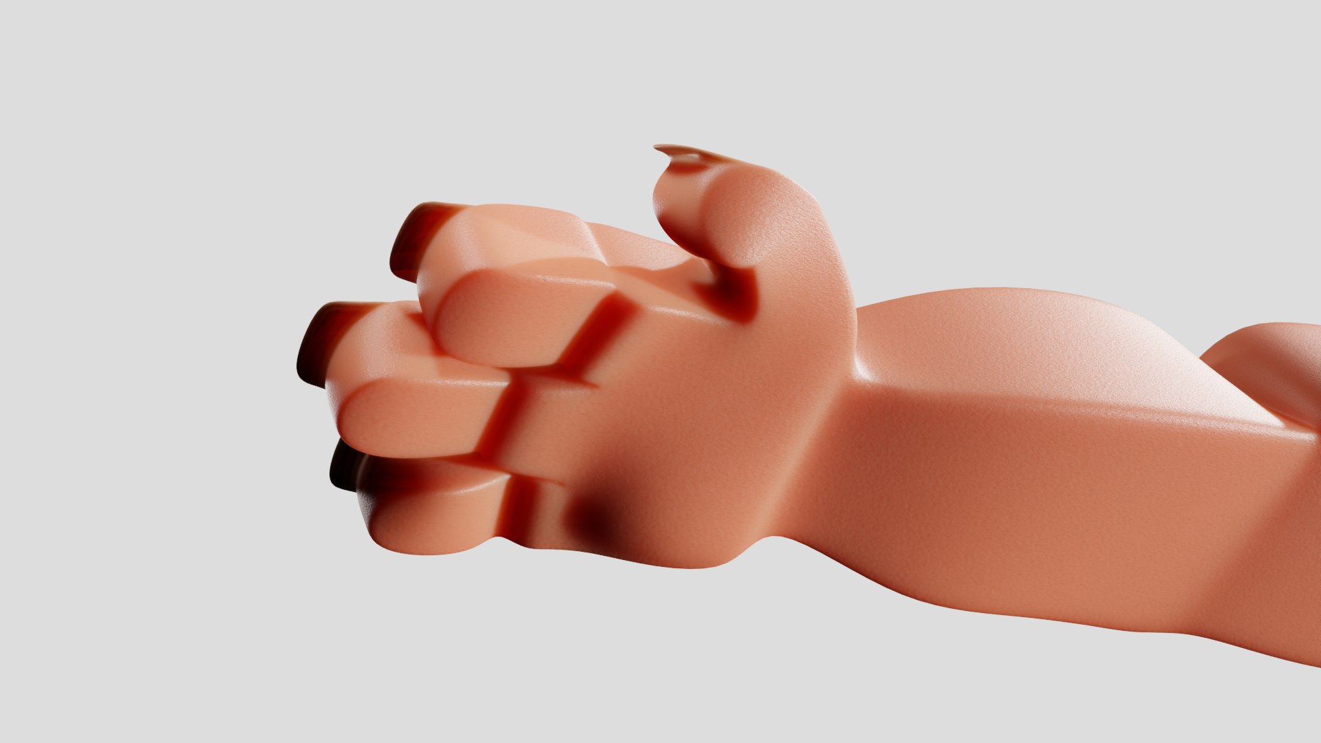 3D Cartoon Hand Square 00568 - Low-Poly - TurboSquid 1940459