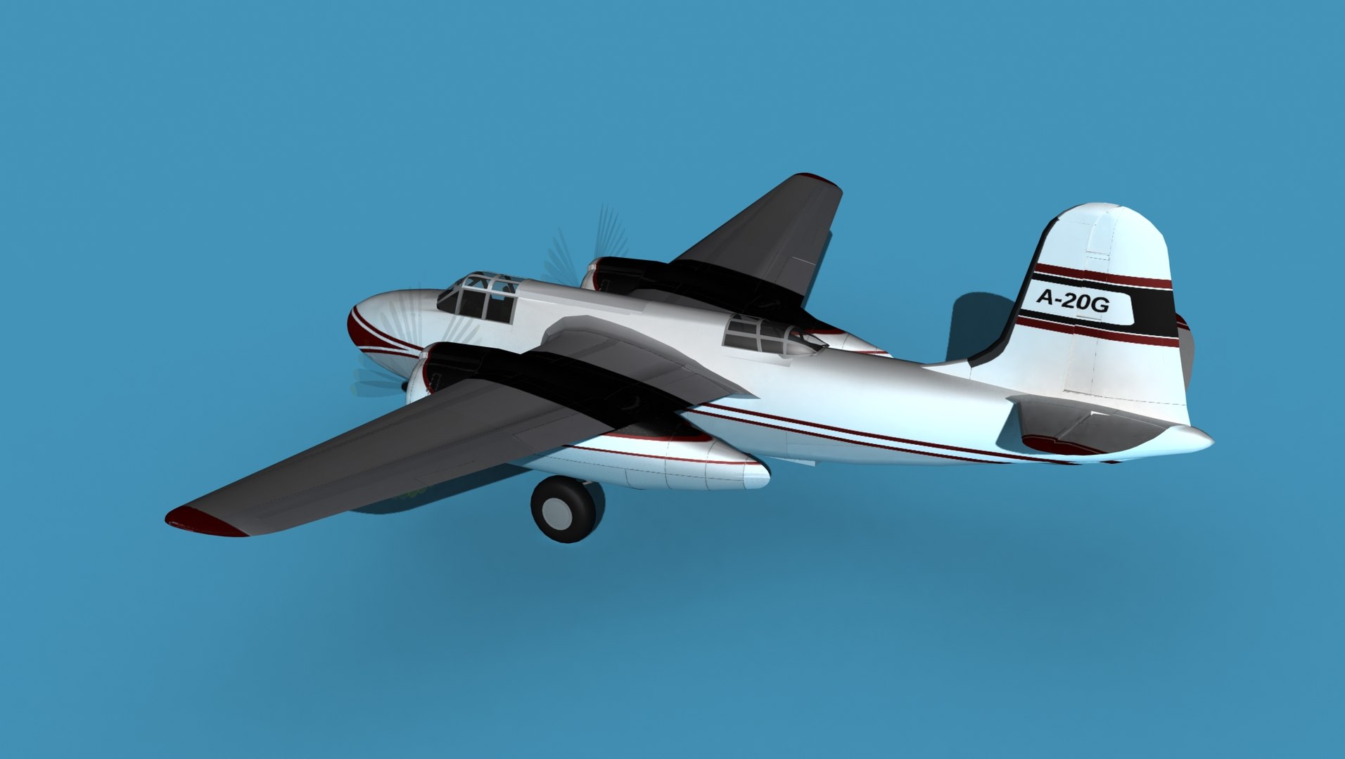 3D Douglas A-20G Civil Transport V01 https://p.turbosquid.com/ts-thumb/FE/aR2XhH/lw/douglasa20gcivilv010080/jpg/1656176099/1920x1080/fit_q87/48585351d8e32a8e52cfb52131d261c496ba221d/douglasa20gcivilv010080.jpg