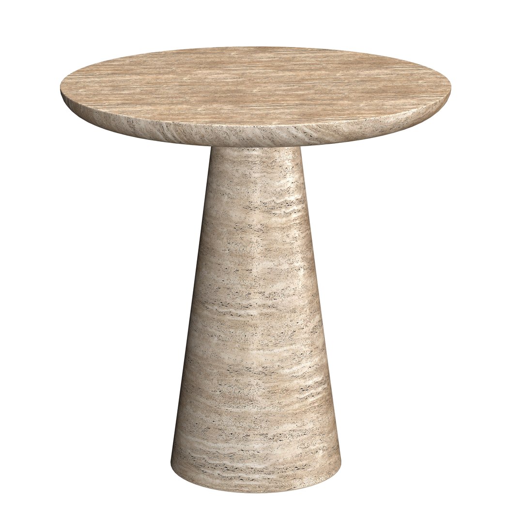 CELLINI ITALIAN TRAVERTINE SIDE TABLE 3D Model - TurboSquid 1949200