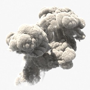 3D model smoke explosion cloud