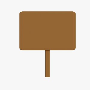 Signboard lowpoly model