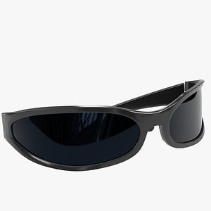 Sunglasses wrap around 3D