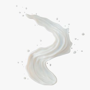 Milk Curve Splash 3D