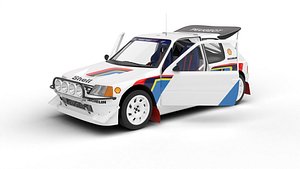 Peugeot 205 T16 Evo 2 Group B 1986 HQ 3d model