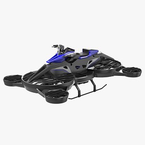 3D Blue Fly Hoverbike XTURISMO